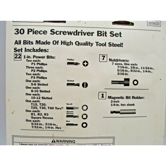 NEW Craftsman 30 Pc Screwdriver Bit Set w/ Storage Case Red 925633 NOS Seal Vtg - Picture 9 of 11